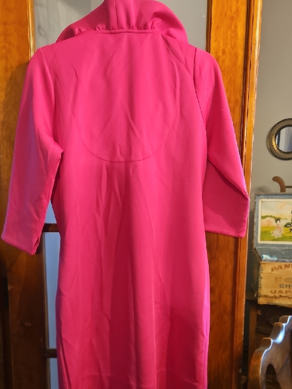 Gretchen Scott Designs Hot Pink Midi Shift Dress - Picture 4 of 4